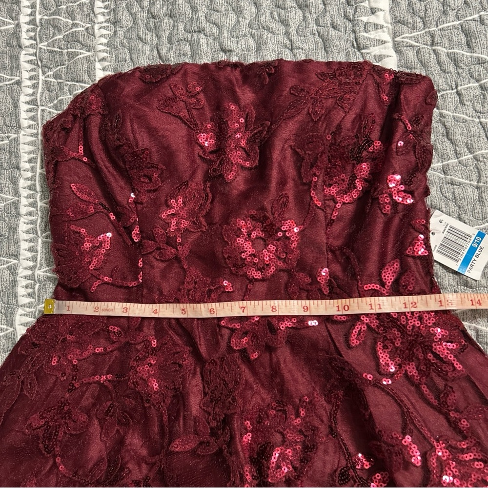 B DARLIN Women’s Lined Lace-up Back SpaghettiStrapMiniDress |Size 9/10 | NWT |D2 - Picture 7 of 12